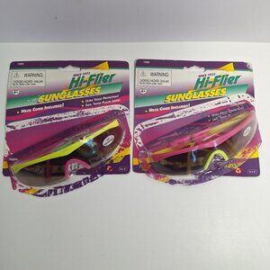 Hi Flier Neon Kids Vintage 1996 Sunglasses Pink Yellow Frames Tinted UV